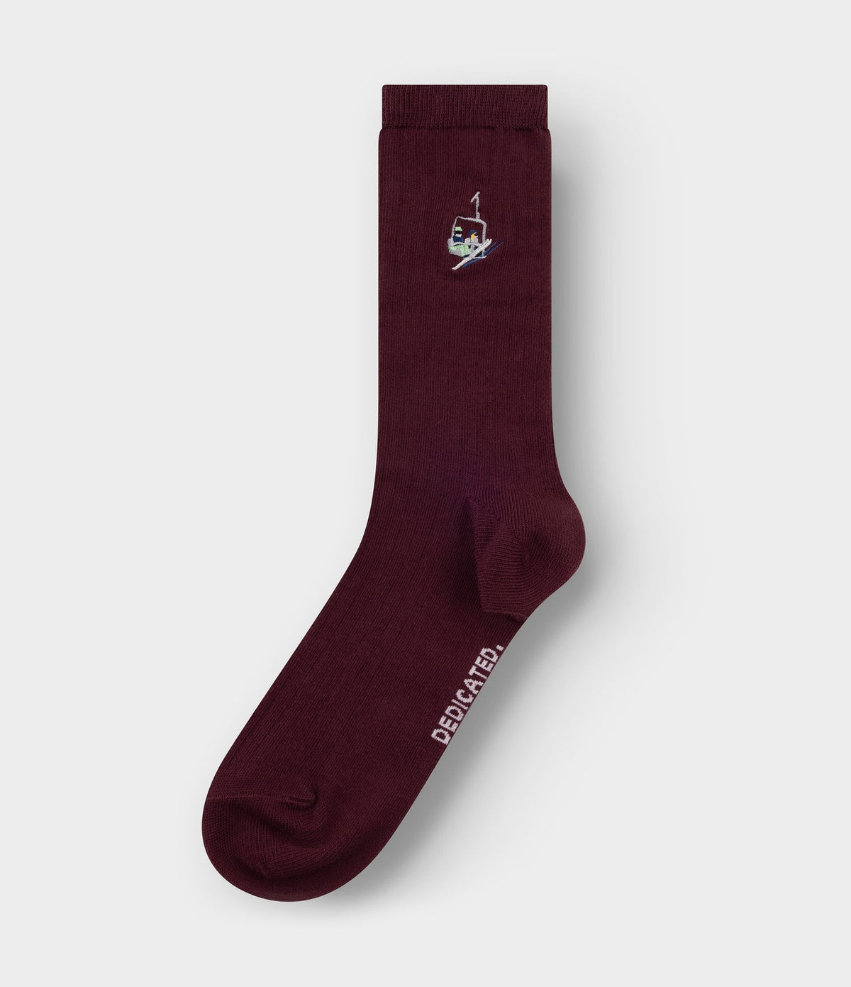Dedicated Rib Socks Knivsta Ski Lift Fig Red