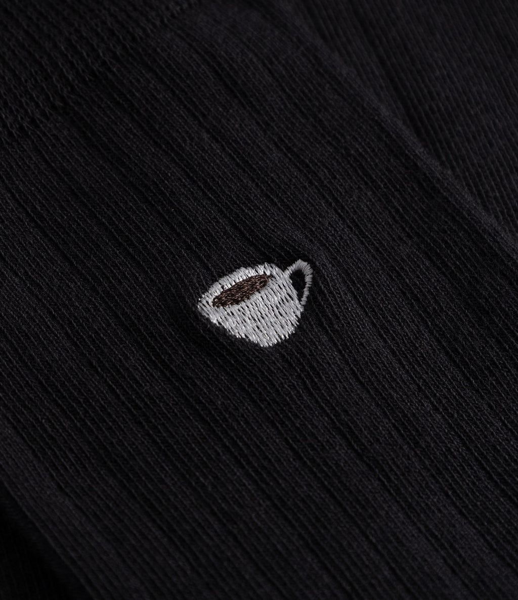 Dedicated Rib Socks Knivsta Coffee Cup Black