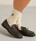 Dedicated Rib Socks Knivsta Mocca Off White