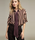 Dixie Camisa de rayas con cuello clásico Marrón oscuro - vista 1