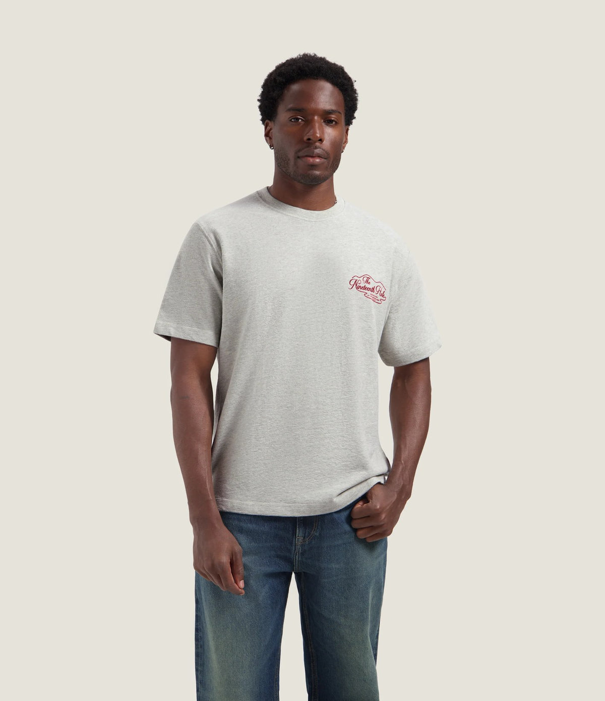 Dstrezzed Lasse Tee Artwork Grey Melange
