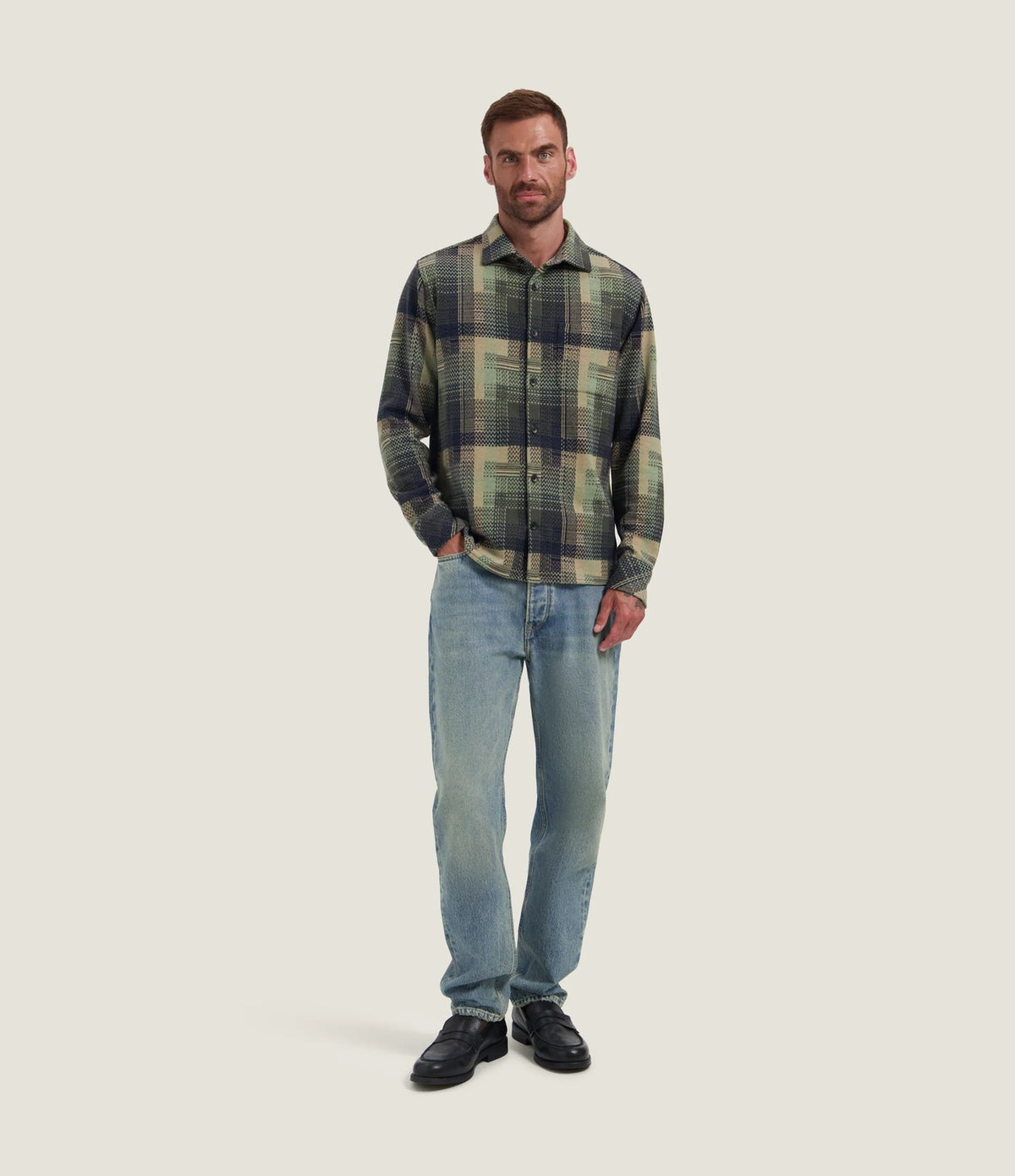 Dstrezzed Gus Check Shirt Sand