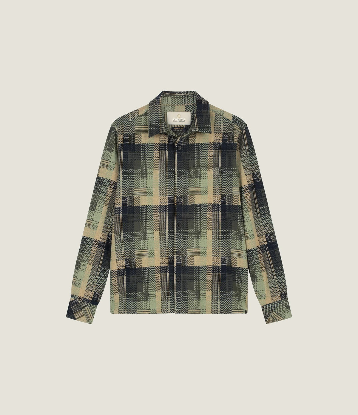 Dstrezzed Gus Check Shirt Sand