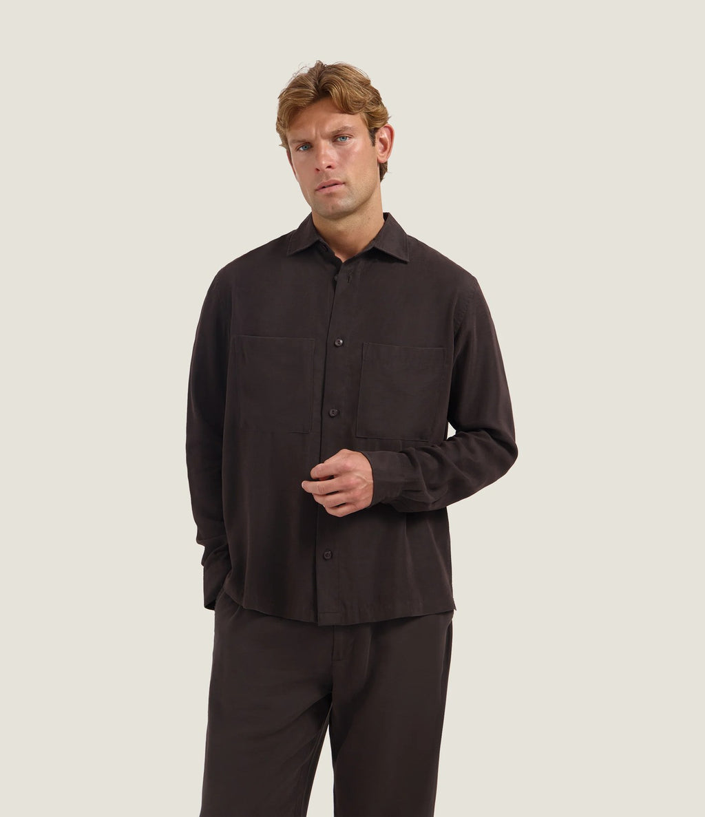 Dstrezzed Caleb Shirt Dark Brown