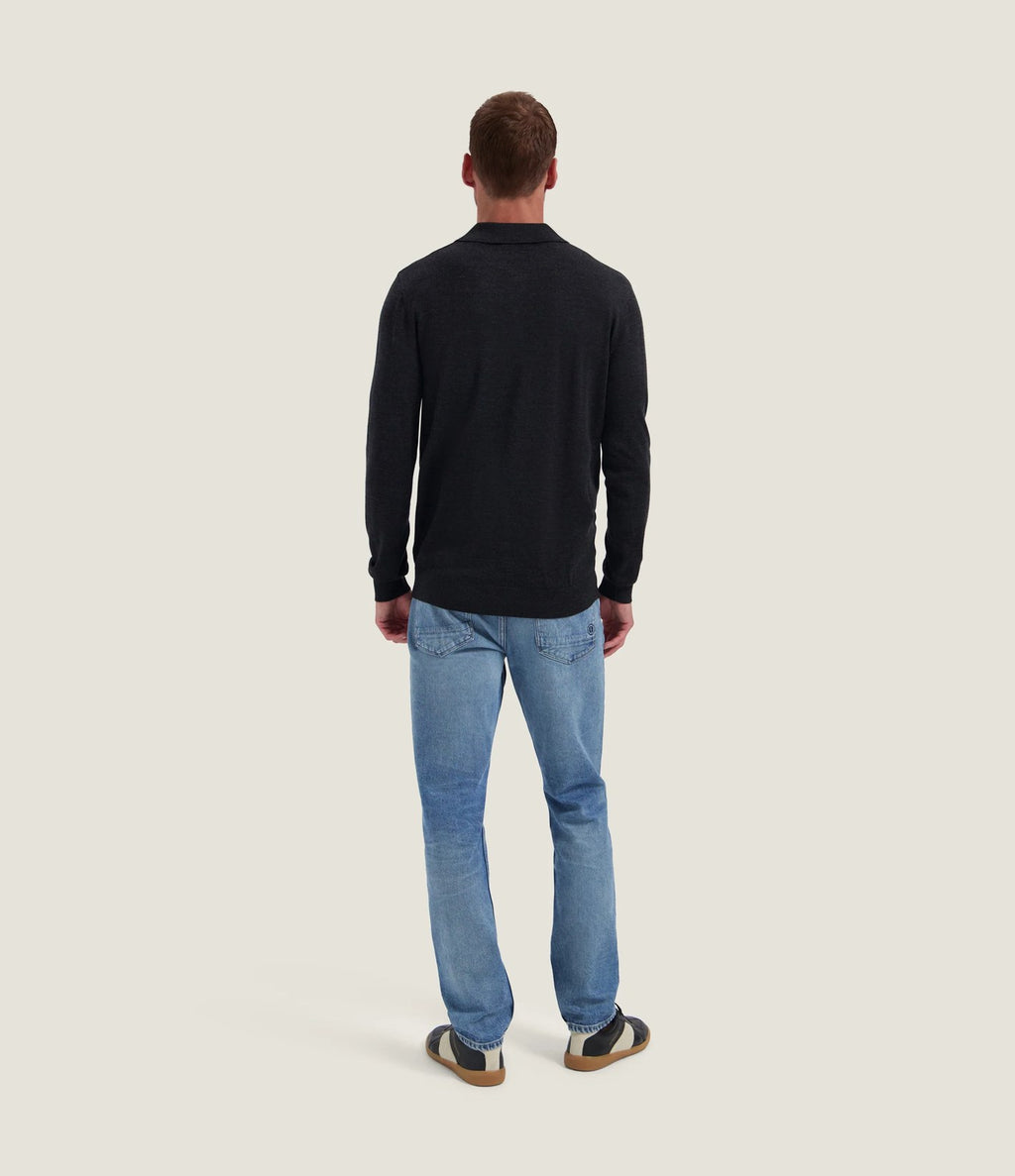 Dstrezzed Destin Button Polo Charcoal