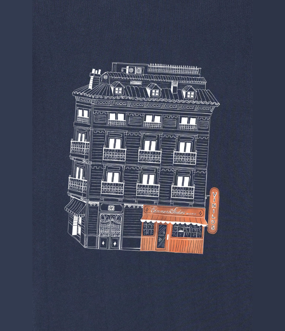 Edmmond Studios Music Center Tee Plain Navy
