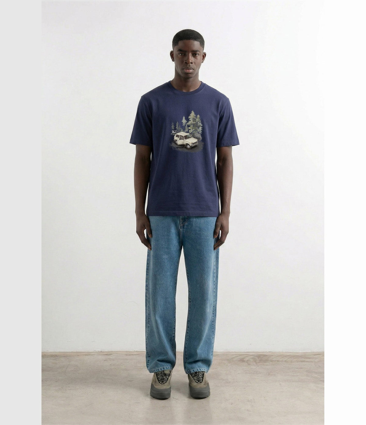 Edmmond Studios Wander Tee Plain Navy
