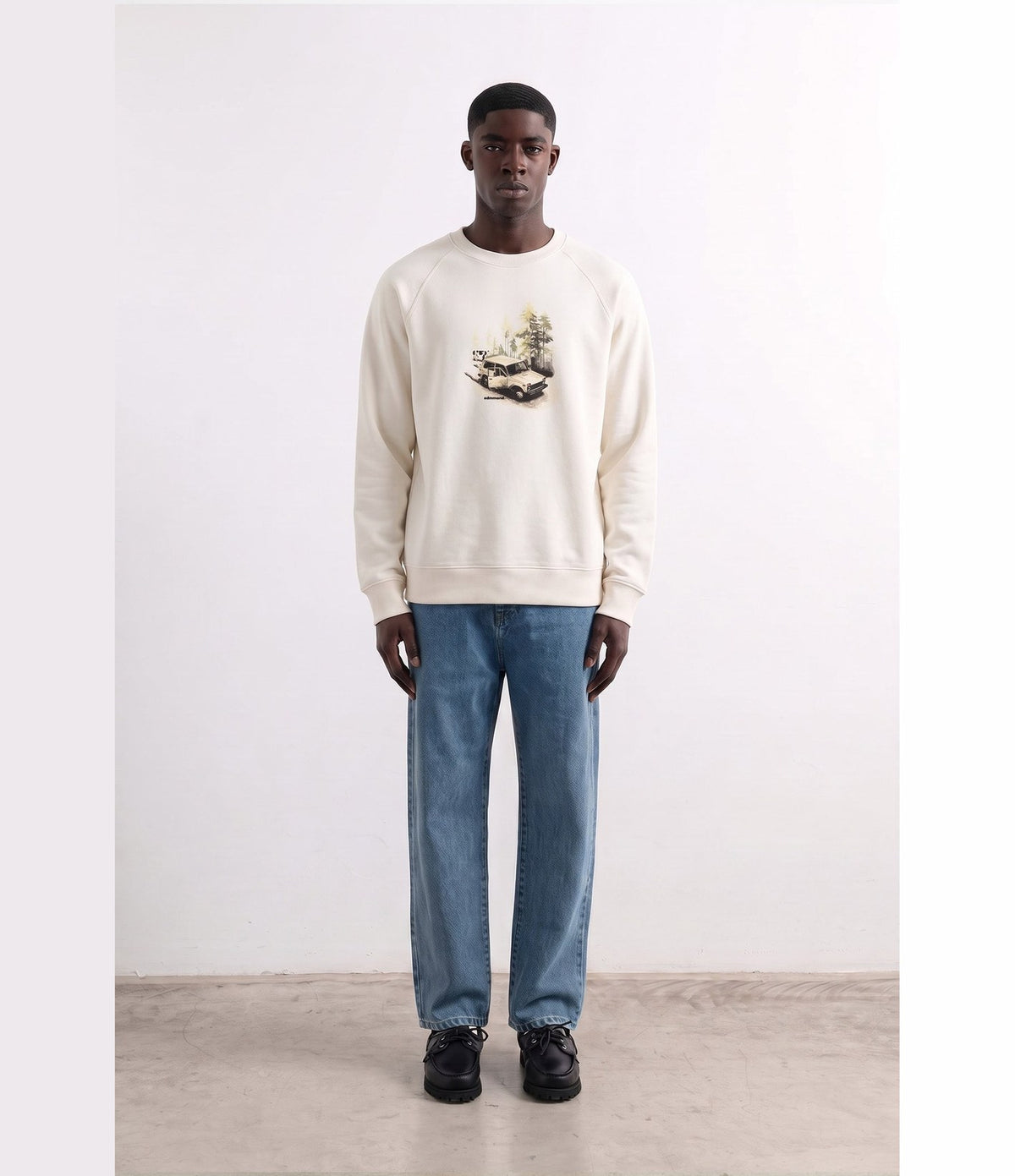 Edmmond Studios Wander Sweatshirt Plain Off White
