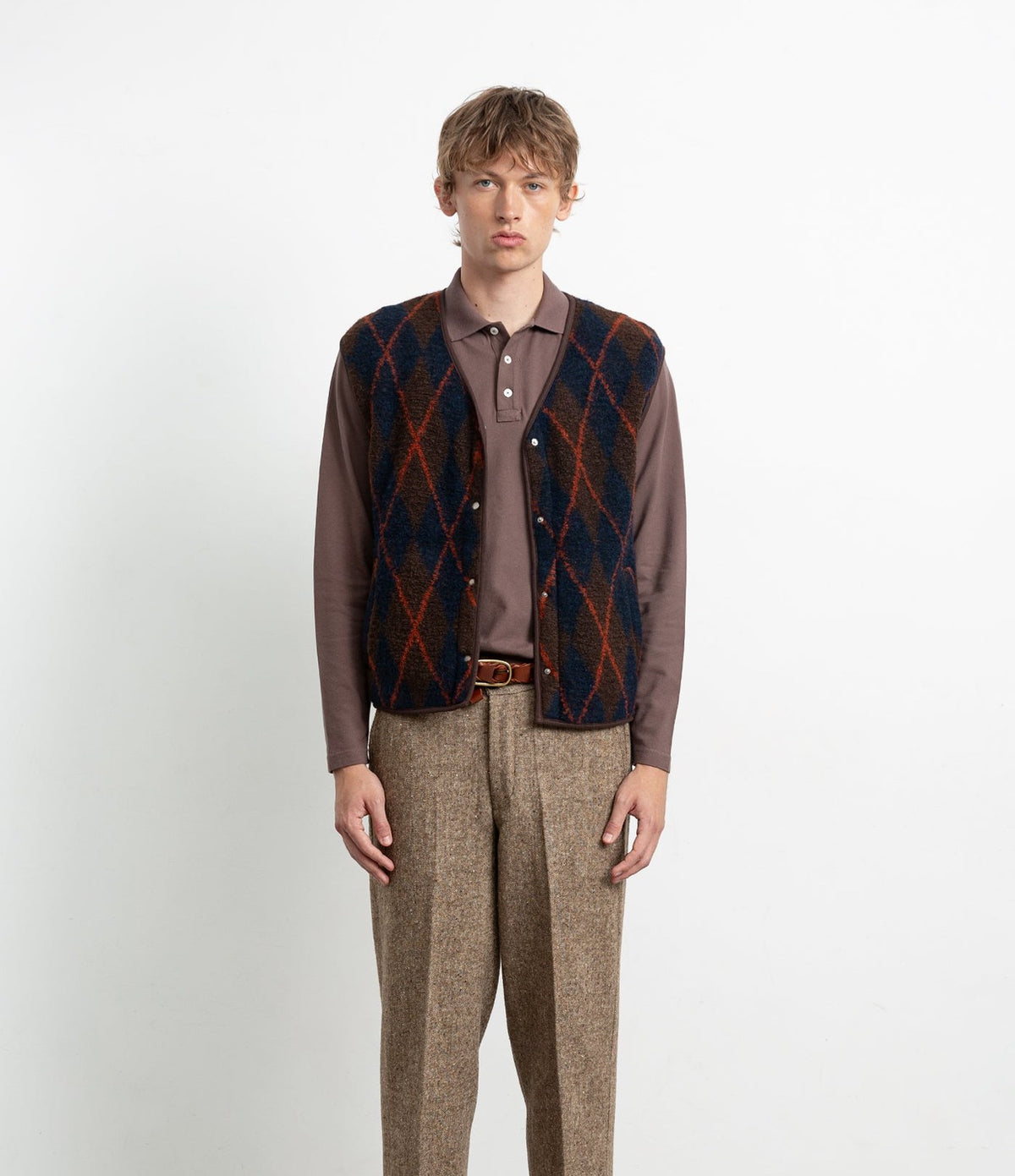 Edmmond Studios Atelier Vest Plain Brown