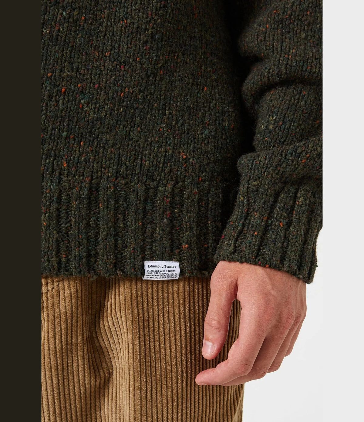 Edmmond Studios Paris Sweater Plain Khaki