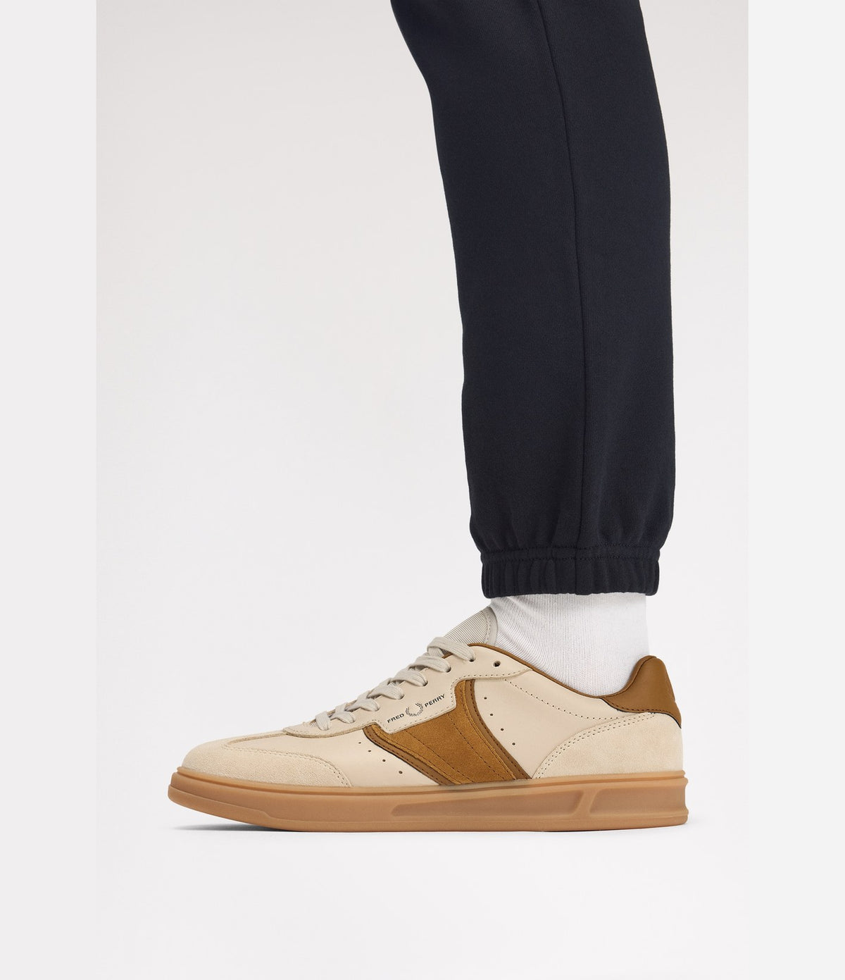 Fred Perry Leather B4 Tennis Shoe Oatmeal