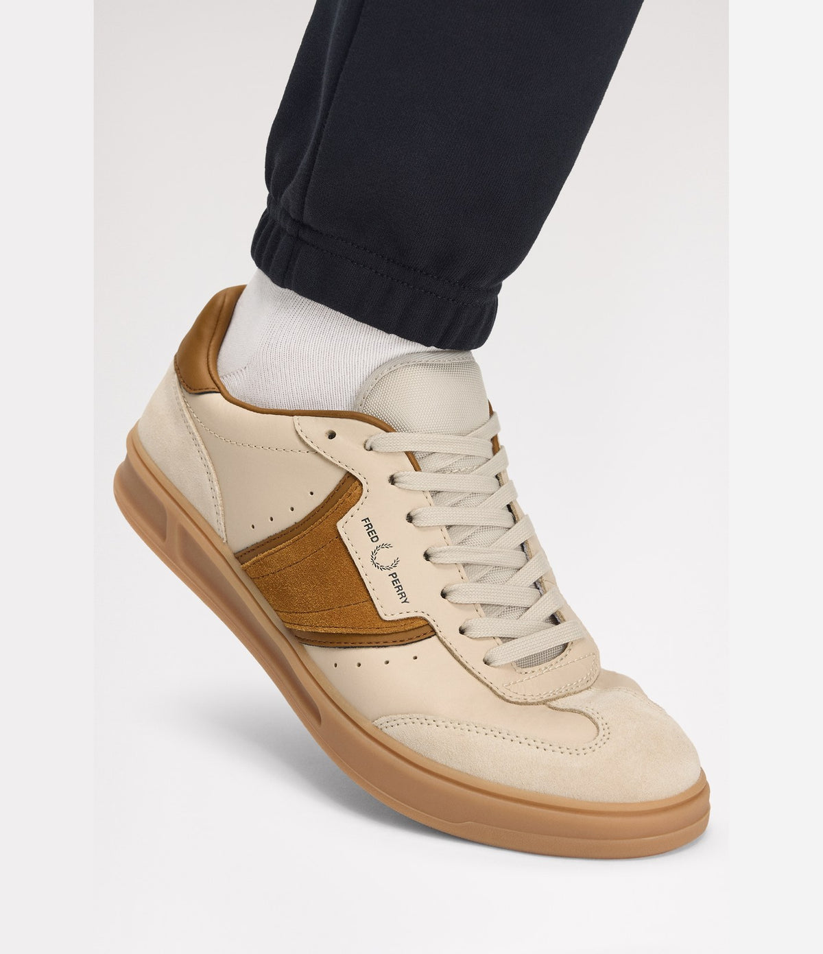 Fred Perry Leather B4 Tennis Shoe Oatmeal