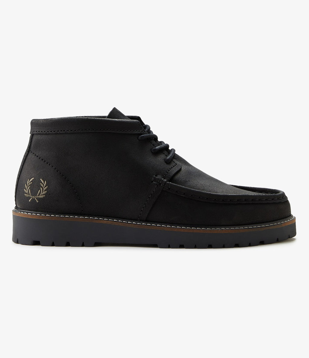 Fred Perry Waxed Suede Kenny Boot Black