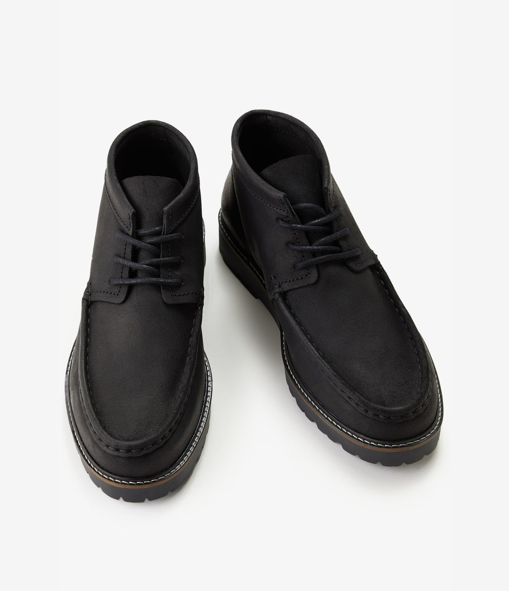 Fred Perry Waxed Suede Kenny Boot Black