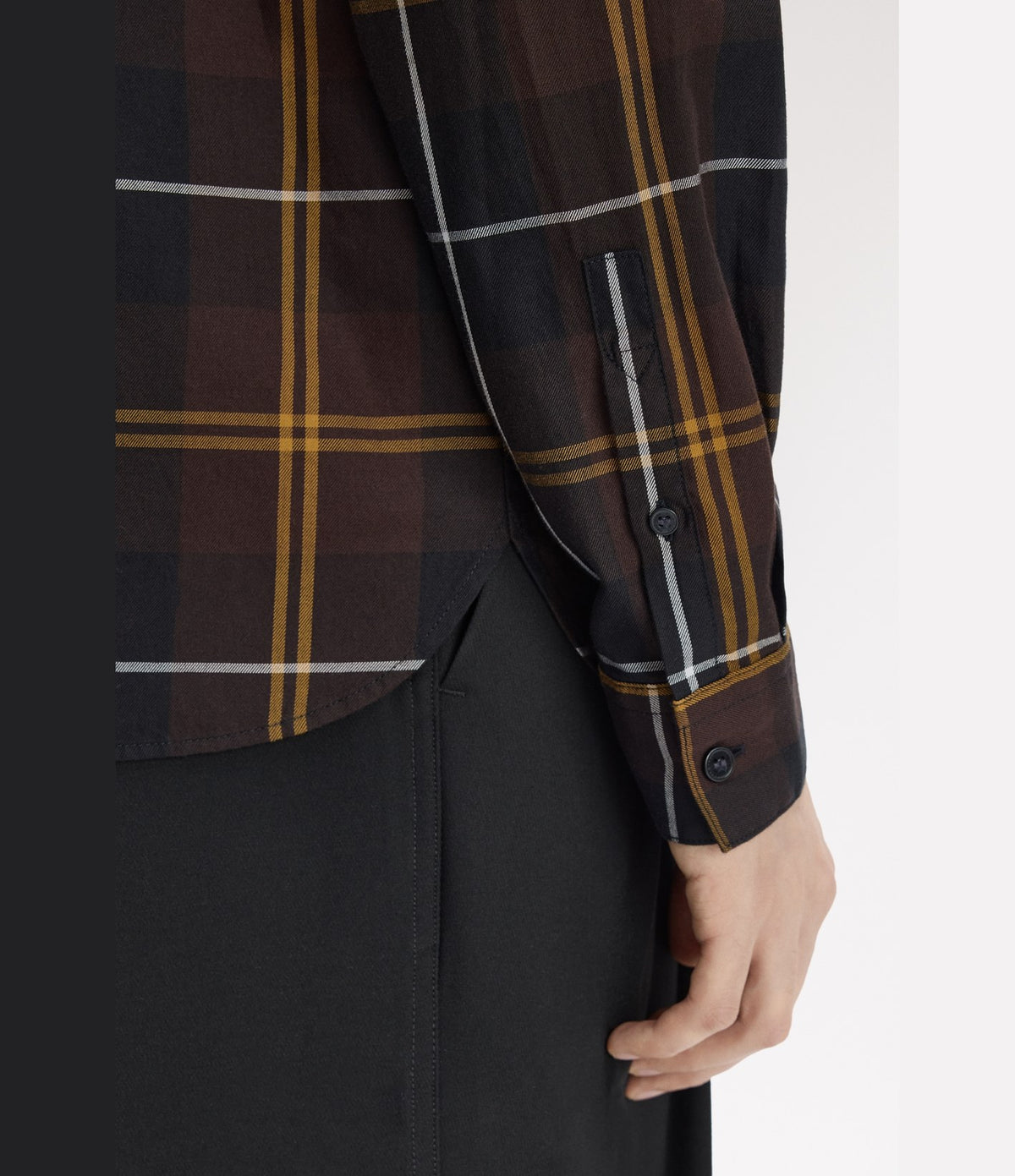 Fred Perry Twill Tartan Shirt Rich Brown