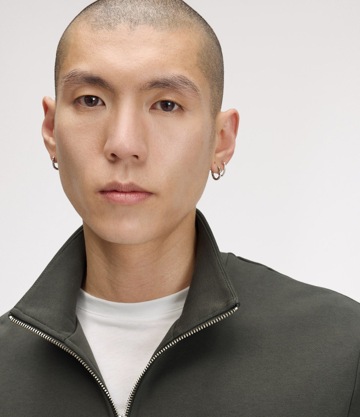 Fred Perry Half Zip Sweatshirt Dark Green
