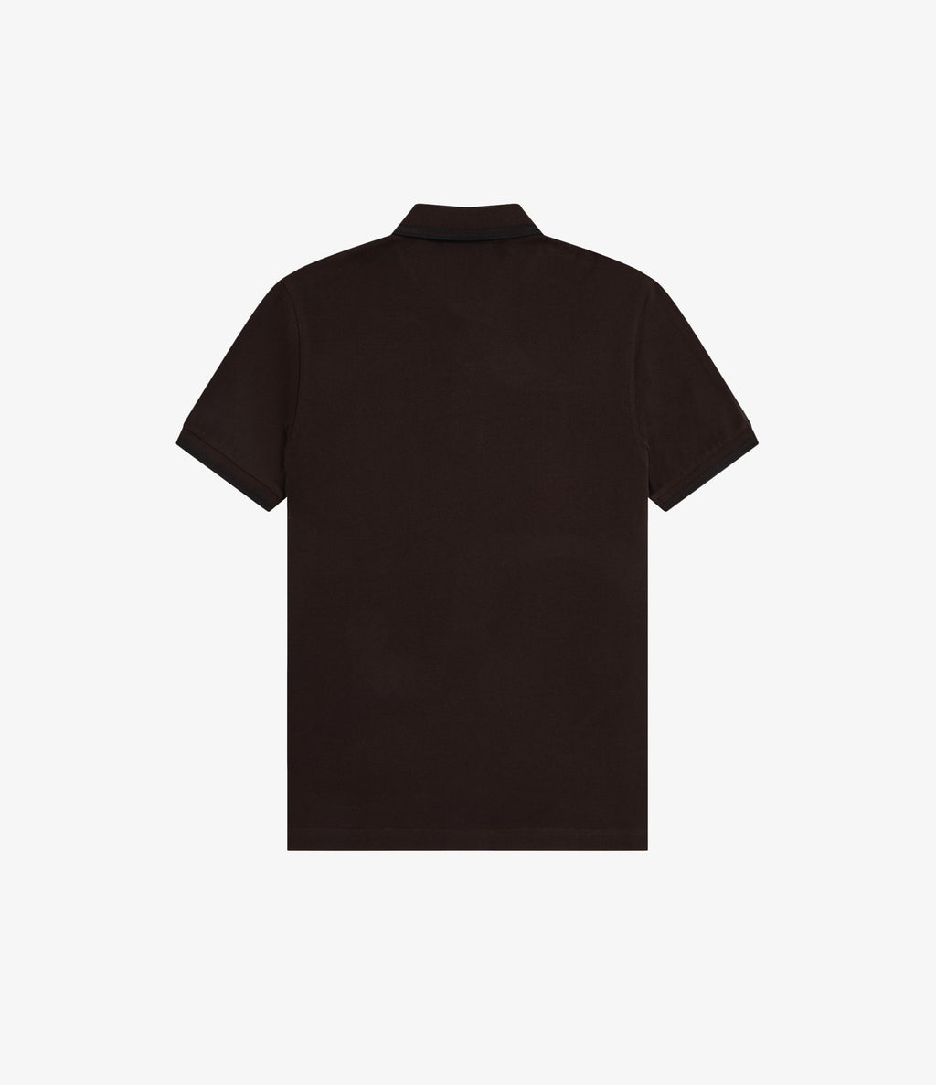 Fred Perry M3600 Twin Tipped Shirt Rich Brown Black