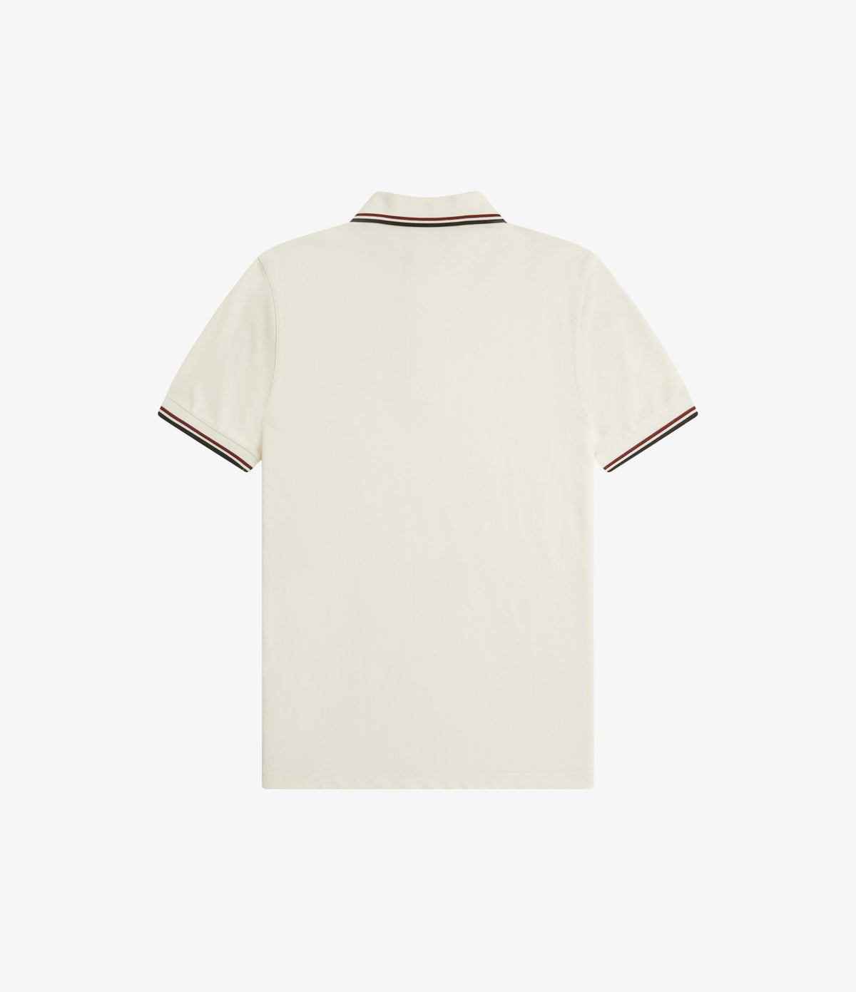 Fred Perry M3600 Twin Tipped Shirt Ecru Brandy Night Green
