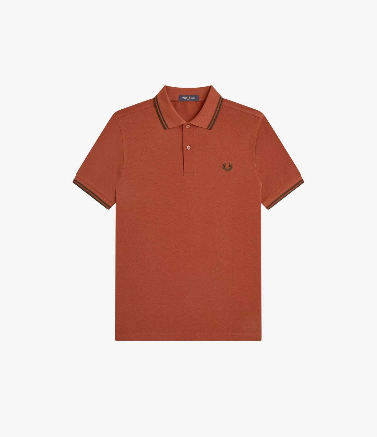 Fred Perry M3600 Twin Tipped Shirt Brandy Night Green