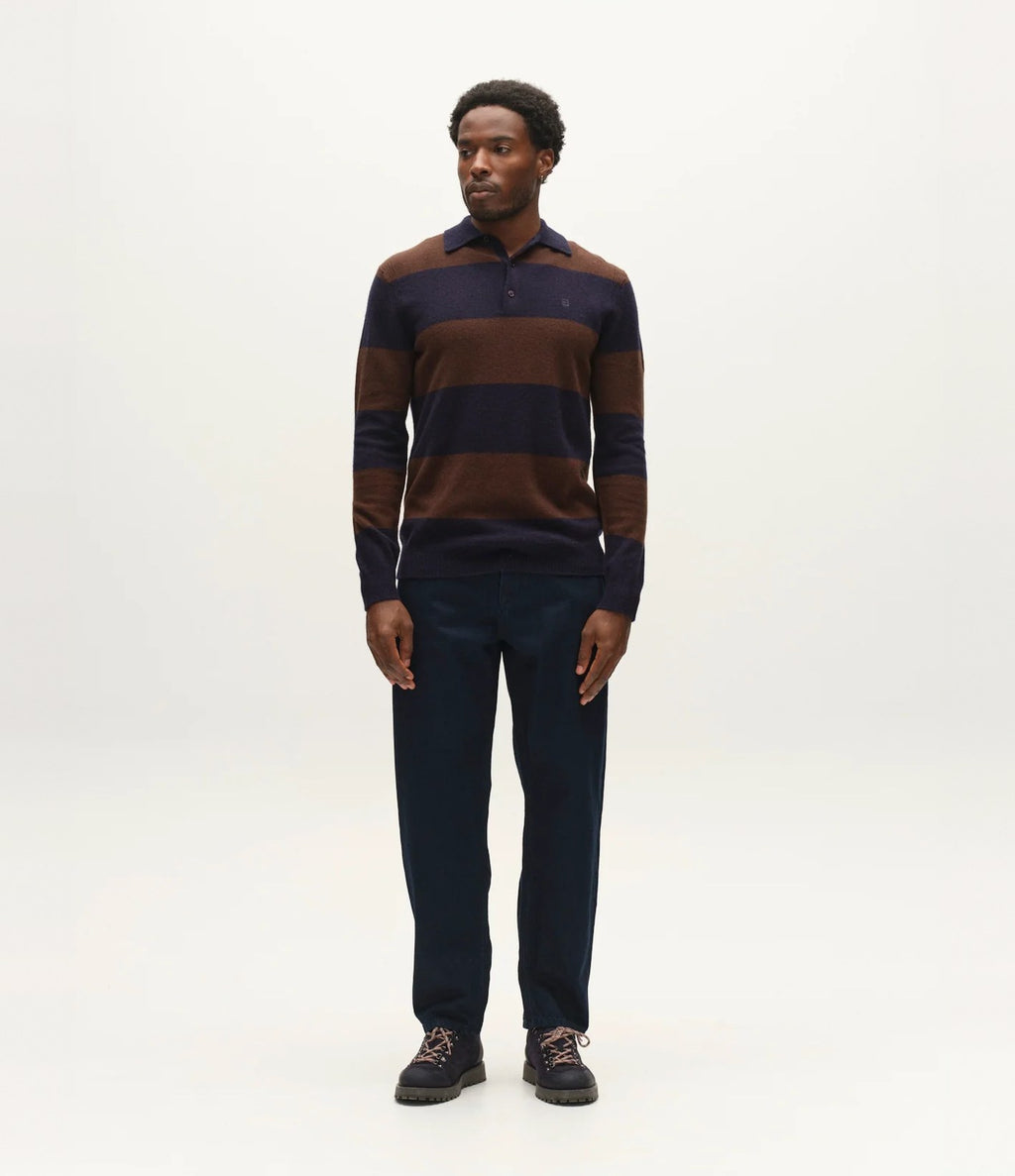 Gabba Worren Polo Brown Stripe