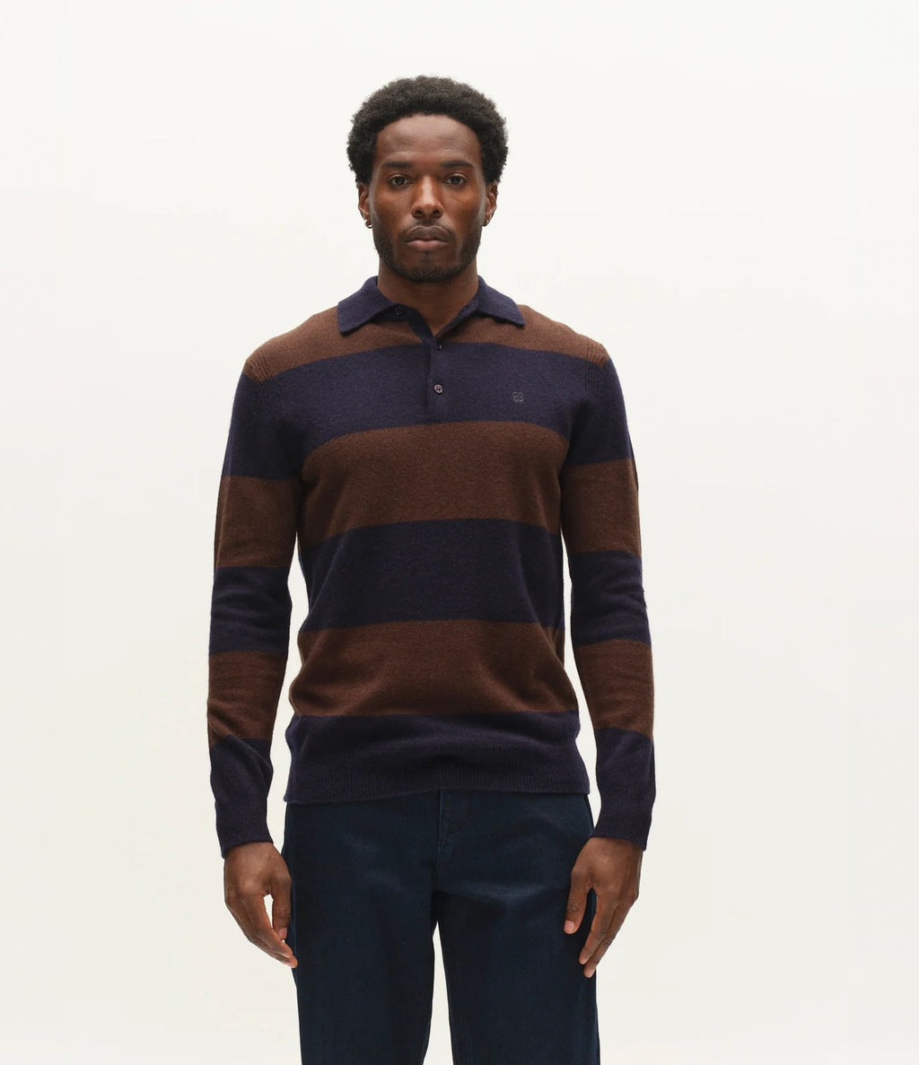 Gabba Worren Polo Brown Stripe