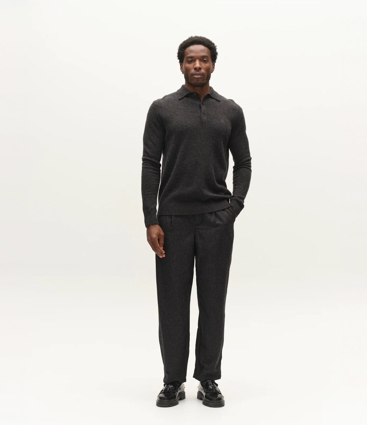 Gabba Worren Polo Dark Grey Melange