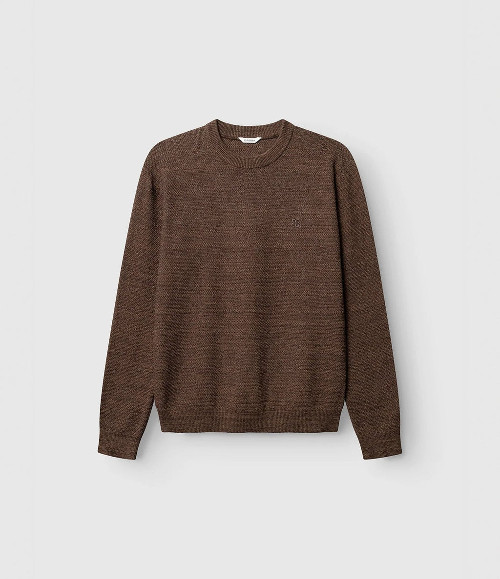 Gabba Lamix Coro O-Neck Knit Brown Slate