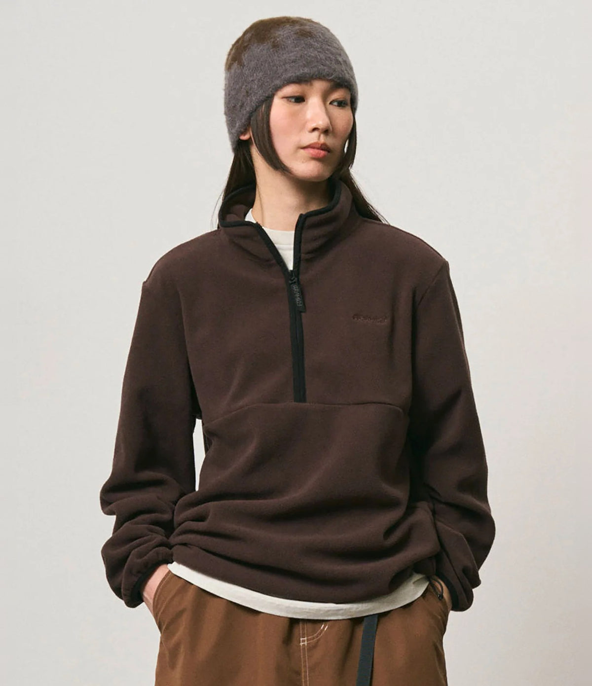 Gramicci Thermal Fleece Pullover Deep Brown