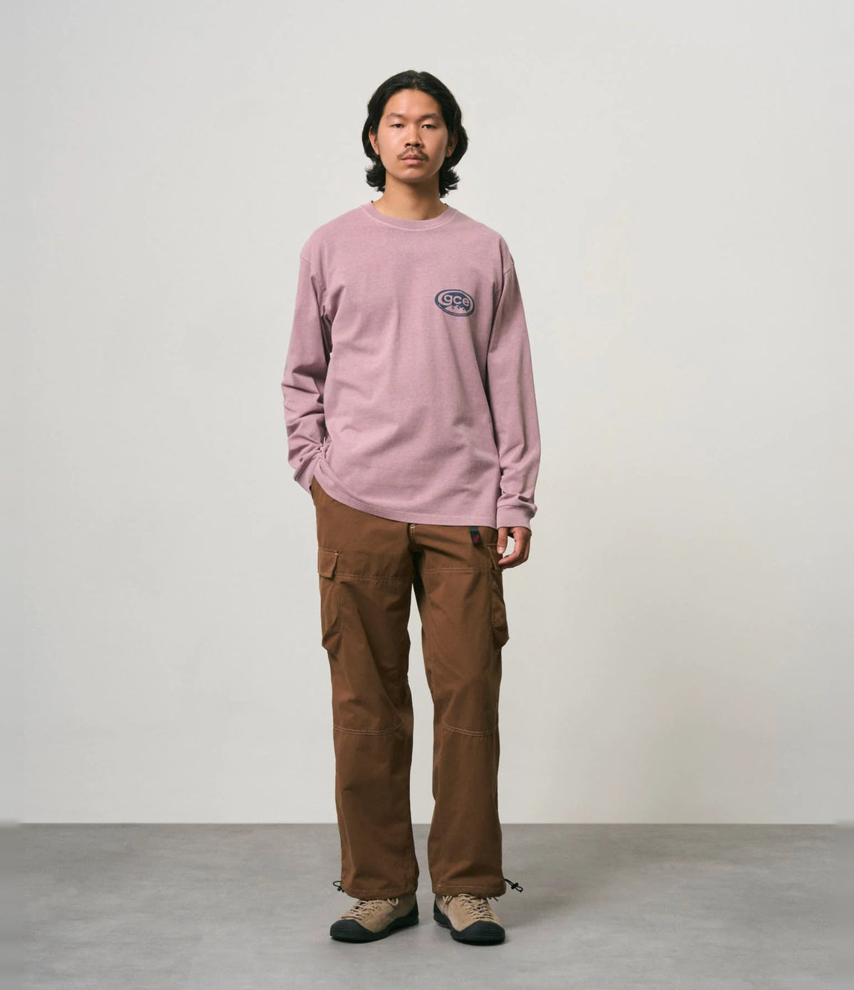 Gramicci Pigment Dyed GCE Long Sleeve Tee Lilac Pigment