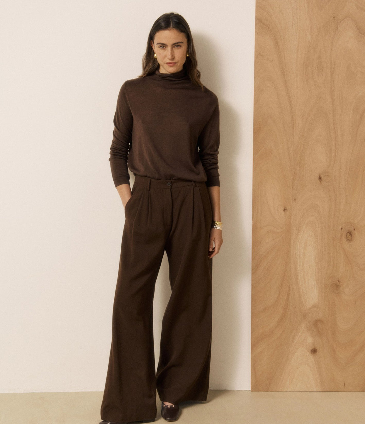 Hartford Myrfa Jersey Cuello Alto Chocolate
