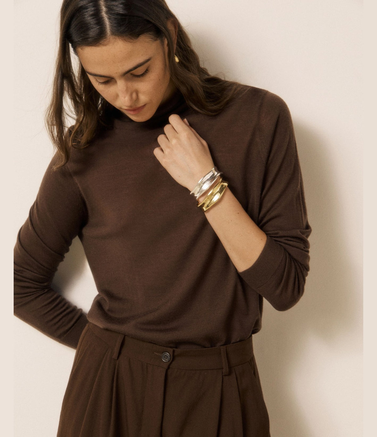 Hartford Myrfa Jersey Cuello Alto Chocolate