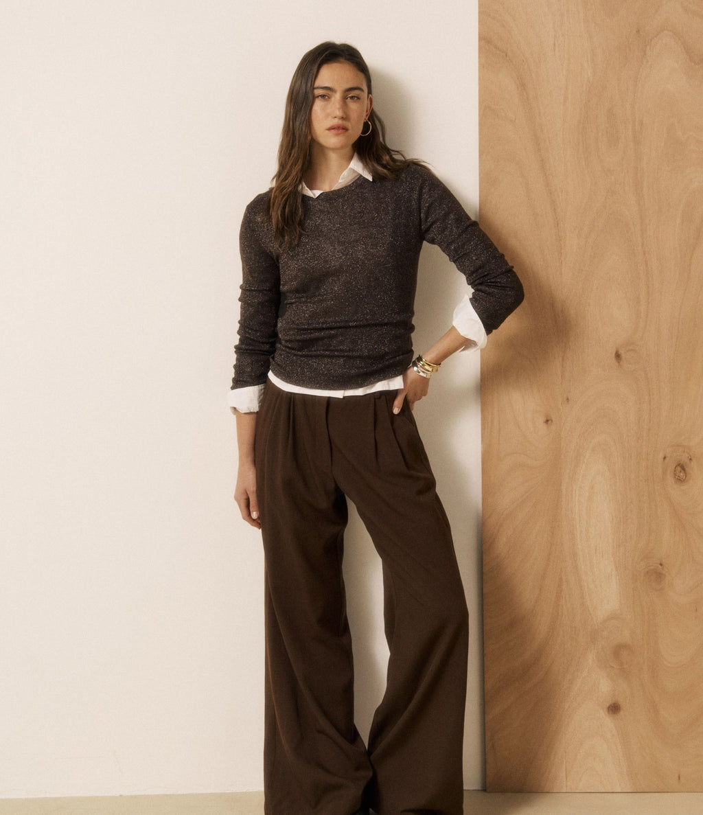 Hartford Maddy Jersey Lúrex Chocolate