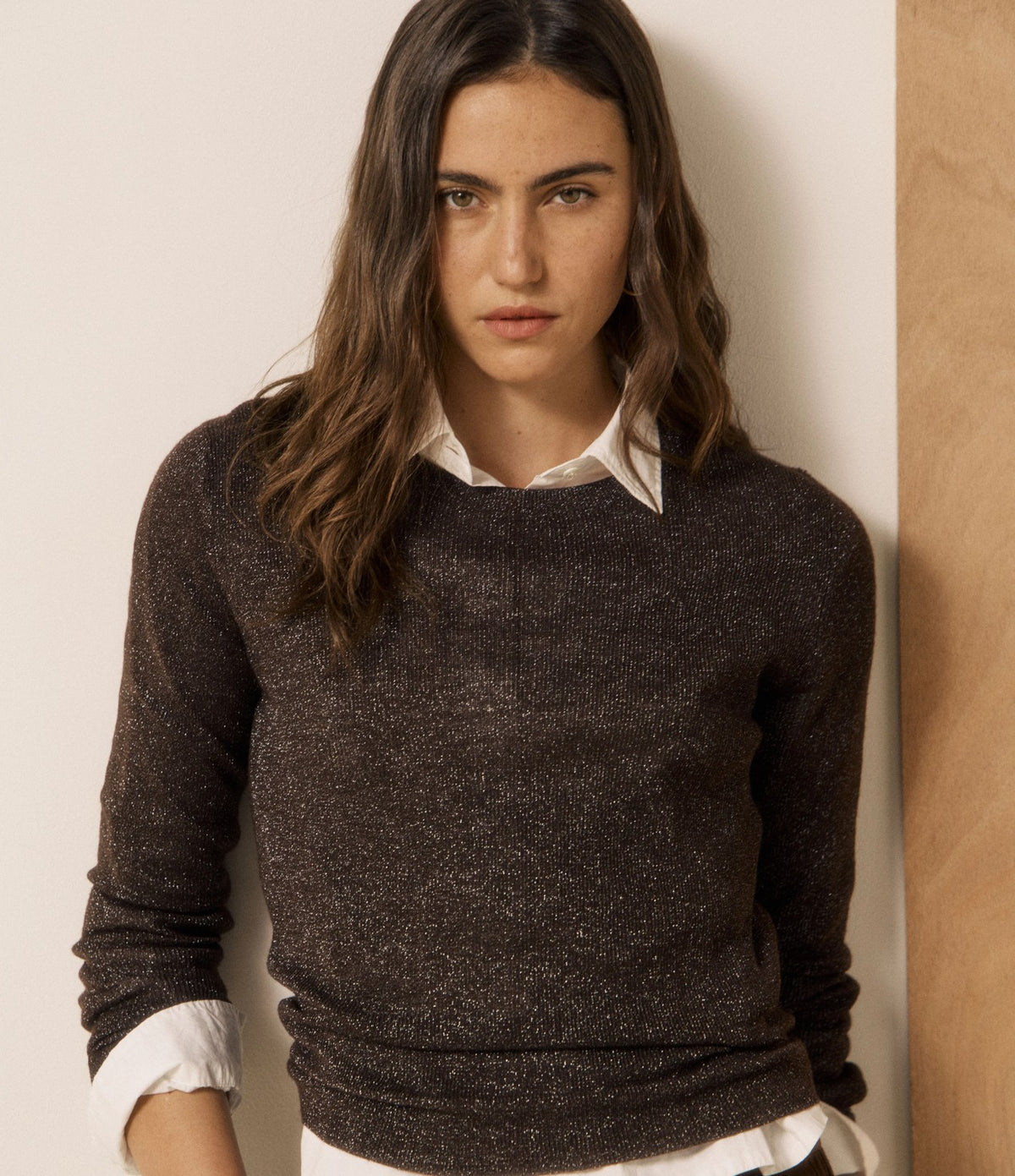 Hartford Maddy Jersey Lúrex Chocolate