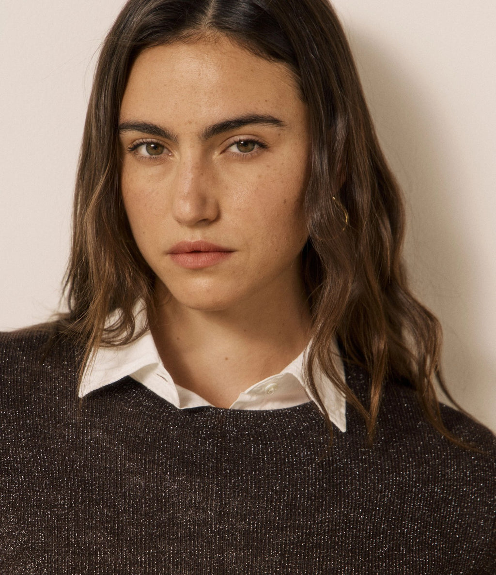 Hartford Maddy Jersey Lúrex Chocolate