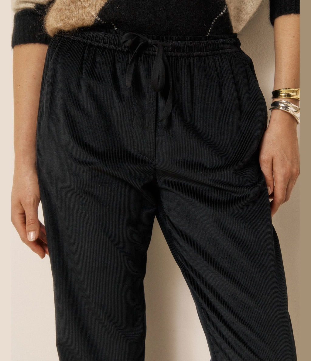 Hartford Perline Pantalón Pana Negro