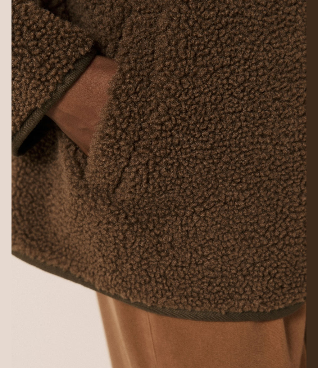 Hartford Valdi Sherpa Jacket Brown