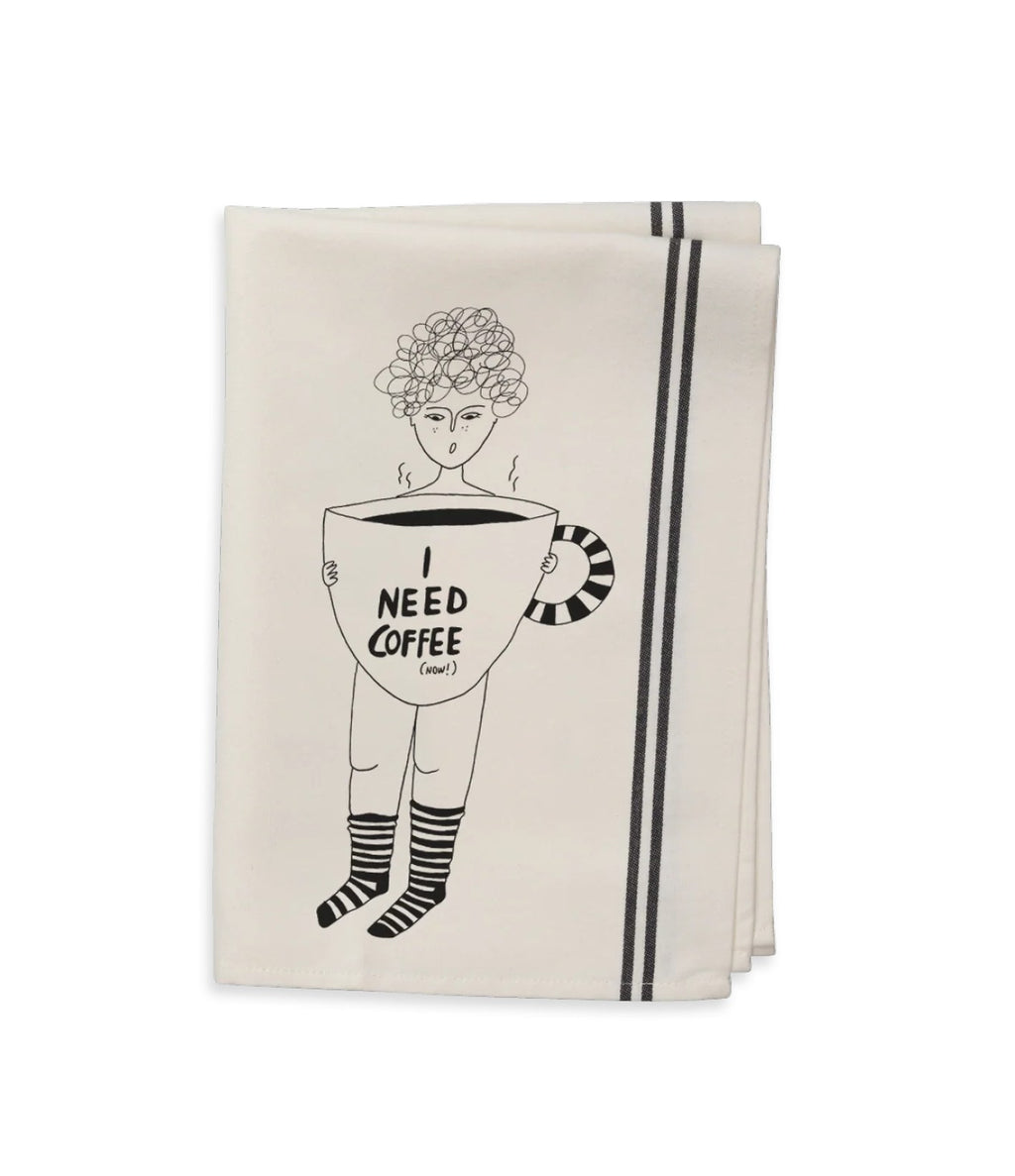 Helen B Tea Towel I Need Coffee