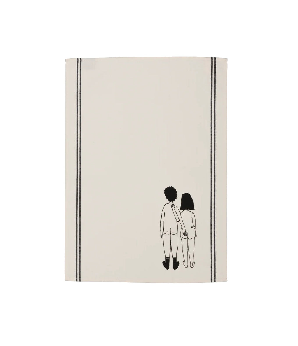 Helen B Tea Towel Naked Couple Back
