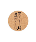 Helen B Coaster Cork Naked Couple Set 6