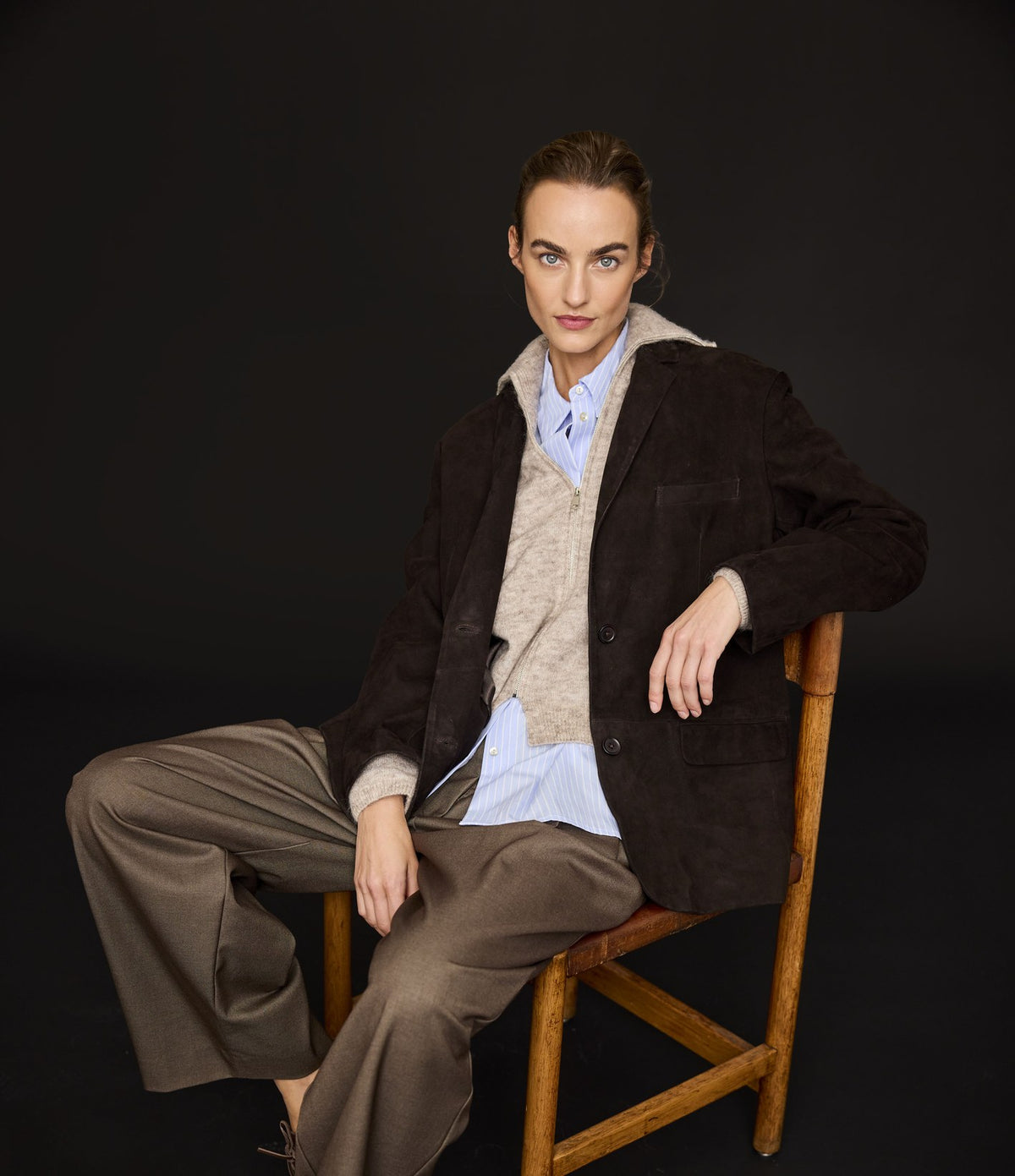 JcSophie Pine Cardigan Mushroom