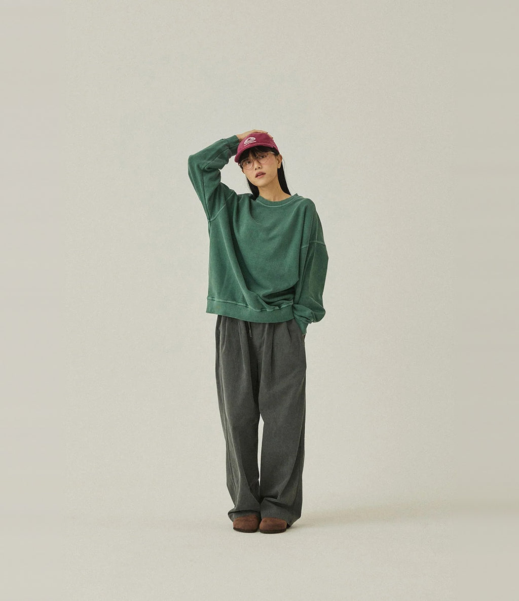 Kappy Pigment Sweat Shirt Vert Foncé