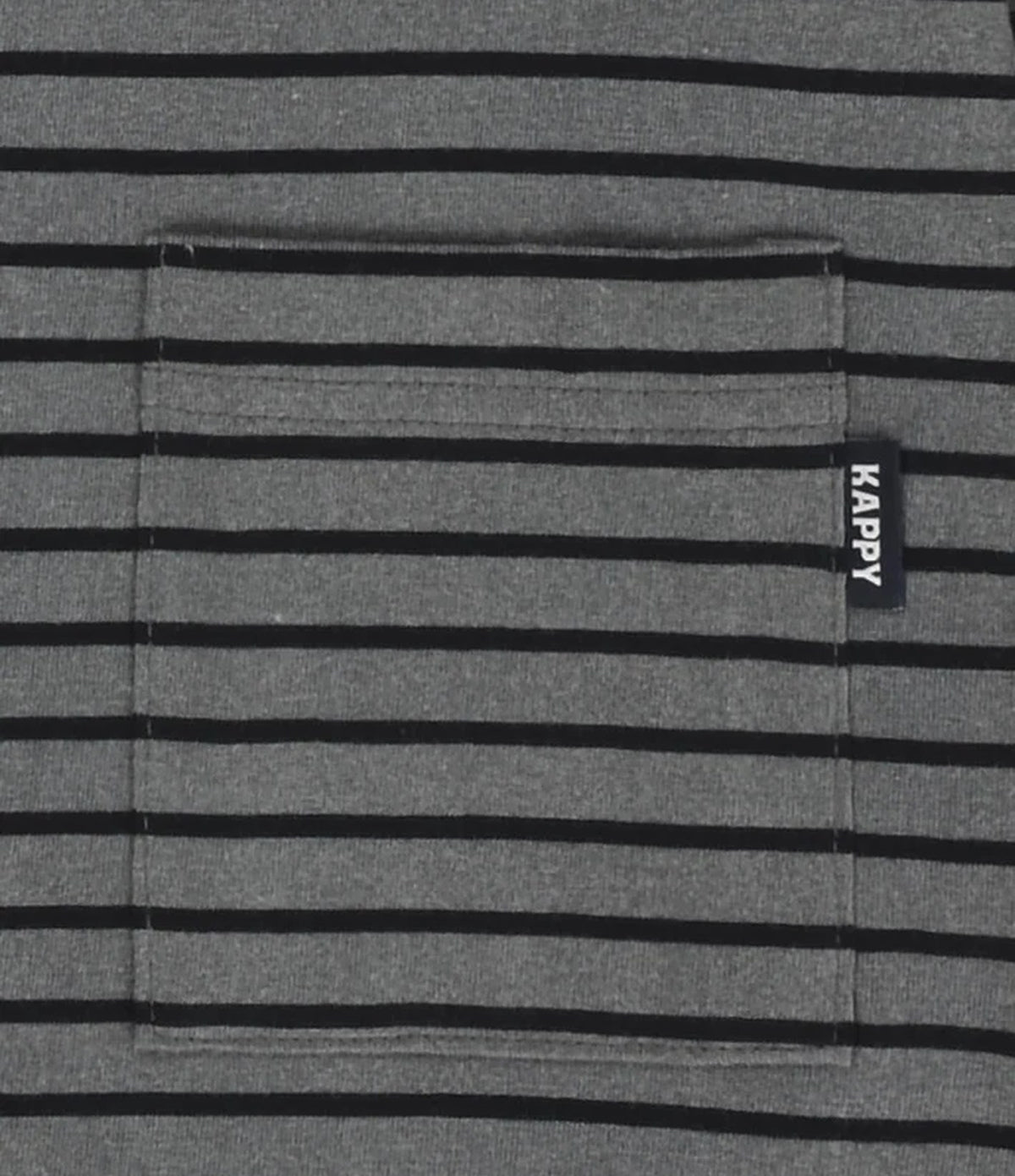 Kappy Pigment Stripe Long Sleeve Gris Oscuro