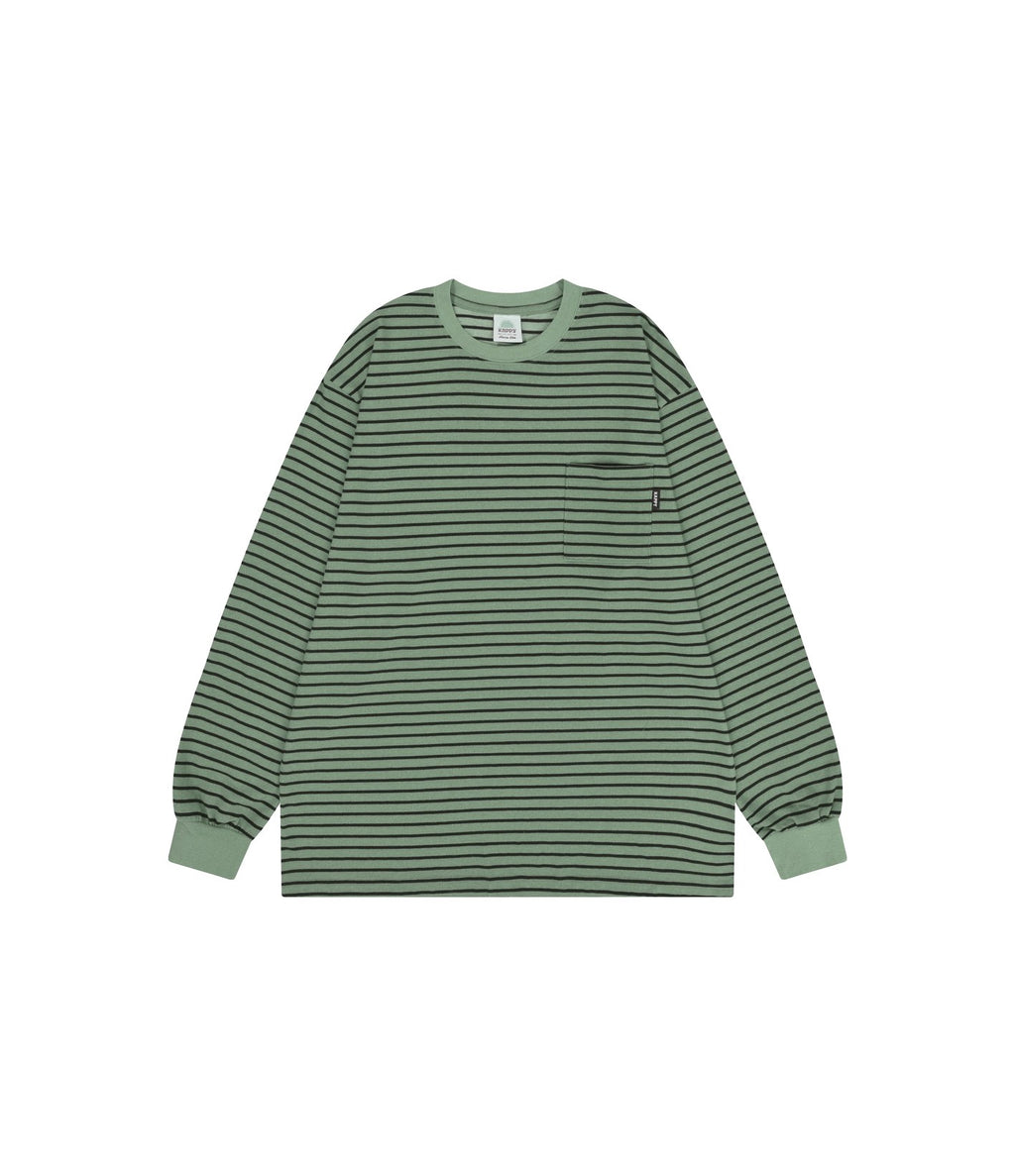 Kappy Pigment Stripe Long Sleeve Verde - vista 2