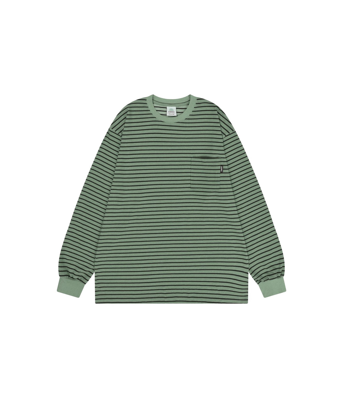 Kappy Pigment Stripe Long Sleeve Verde