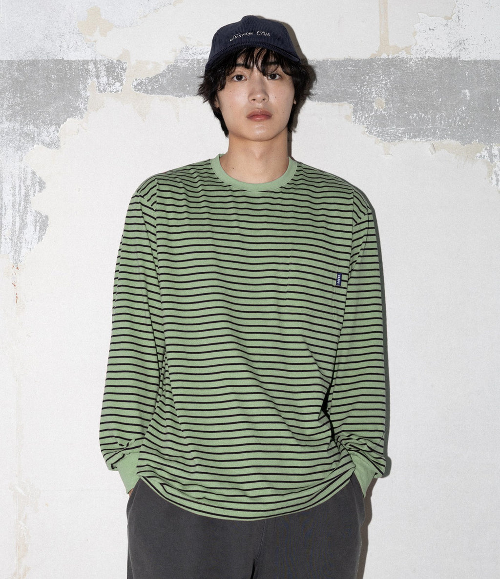 Kappy Pigment Stripe Long Sleeve Verde