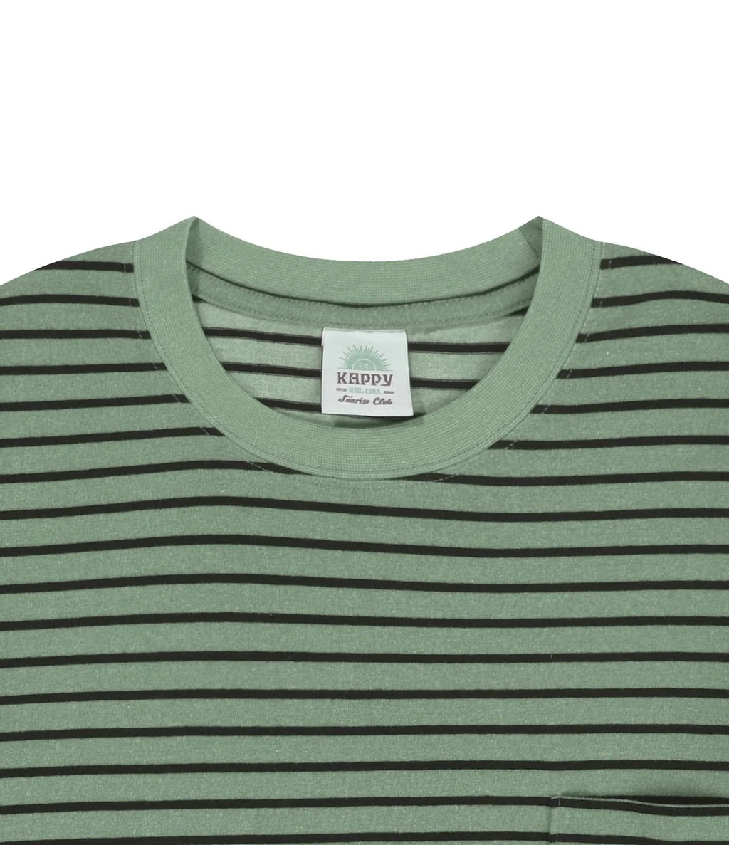 Kappy Pigment Stripe Long Sleeve Verde - vista 3