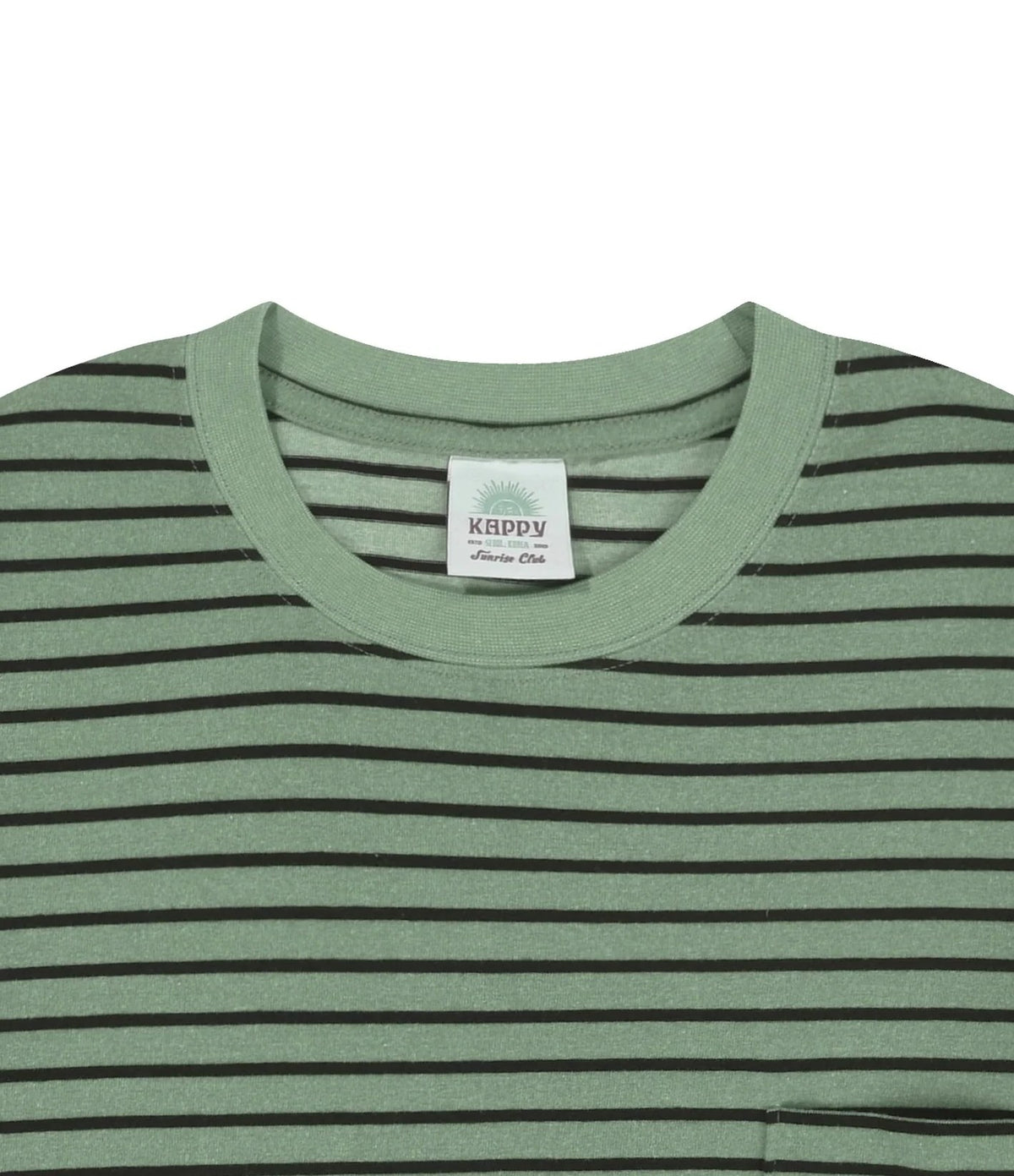 Kappy Pigment Stripe Long Sleeve Verde