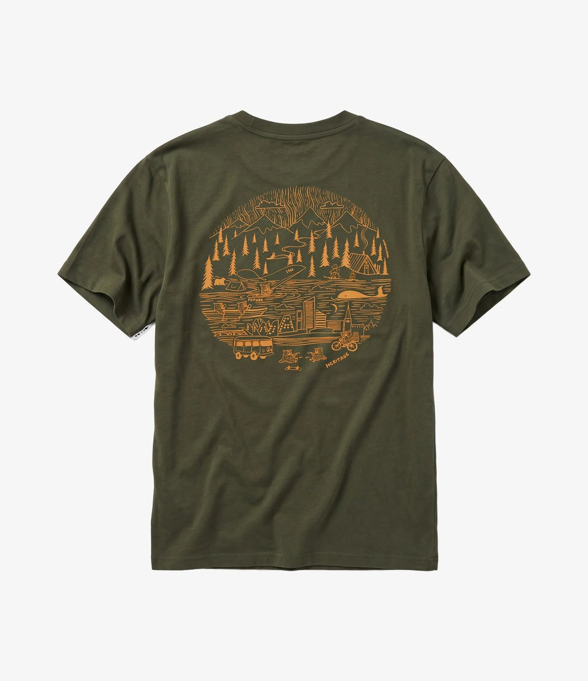 Knowledge Back Print T-shirt Forest Night