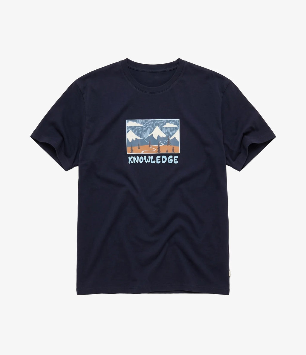 Knowledge Front Print T-shirt Night Sky