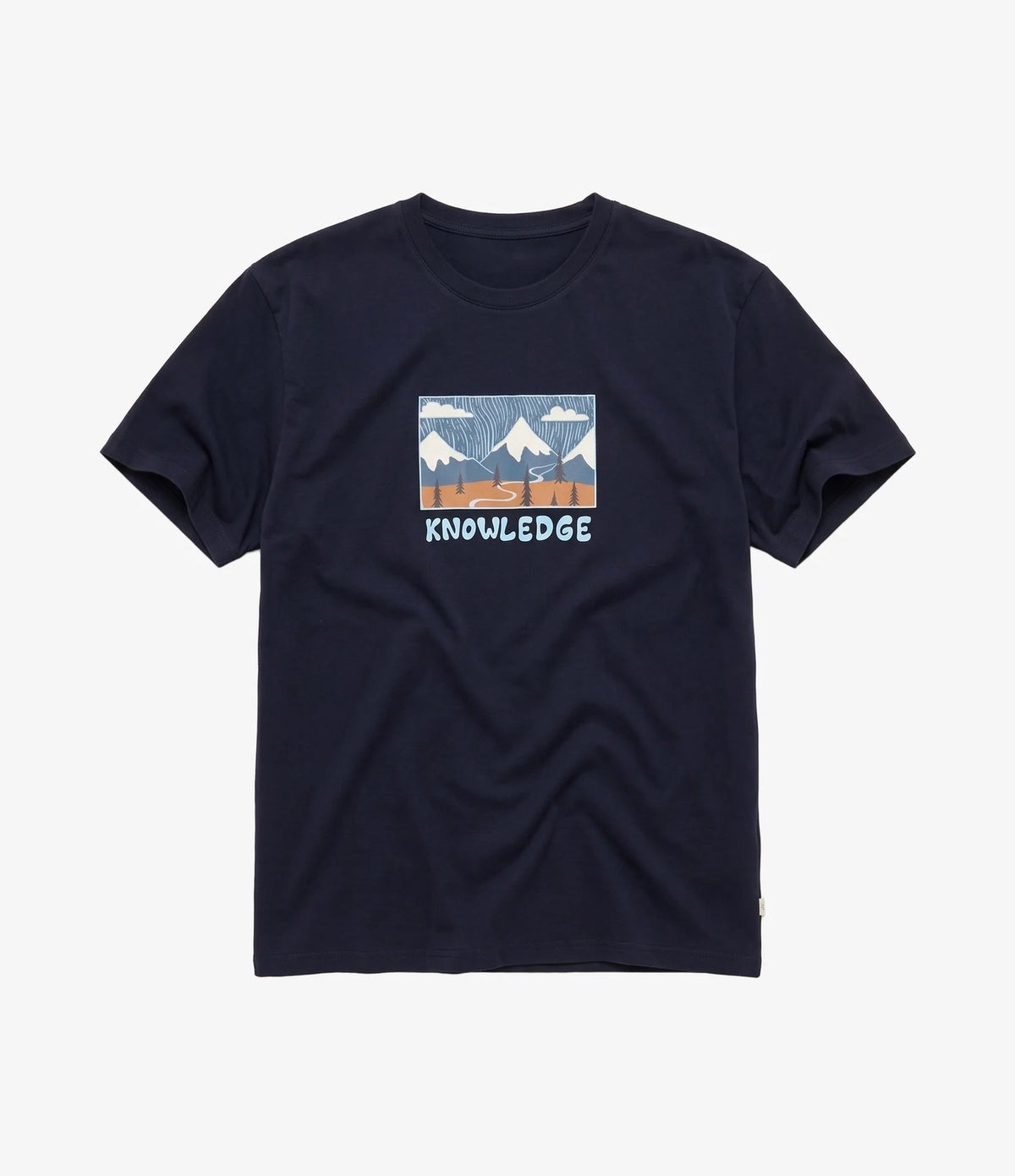 Knowledge Front Print T-shirt Night Sky